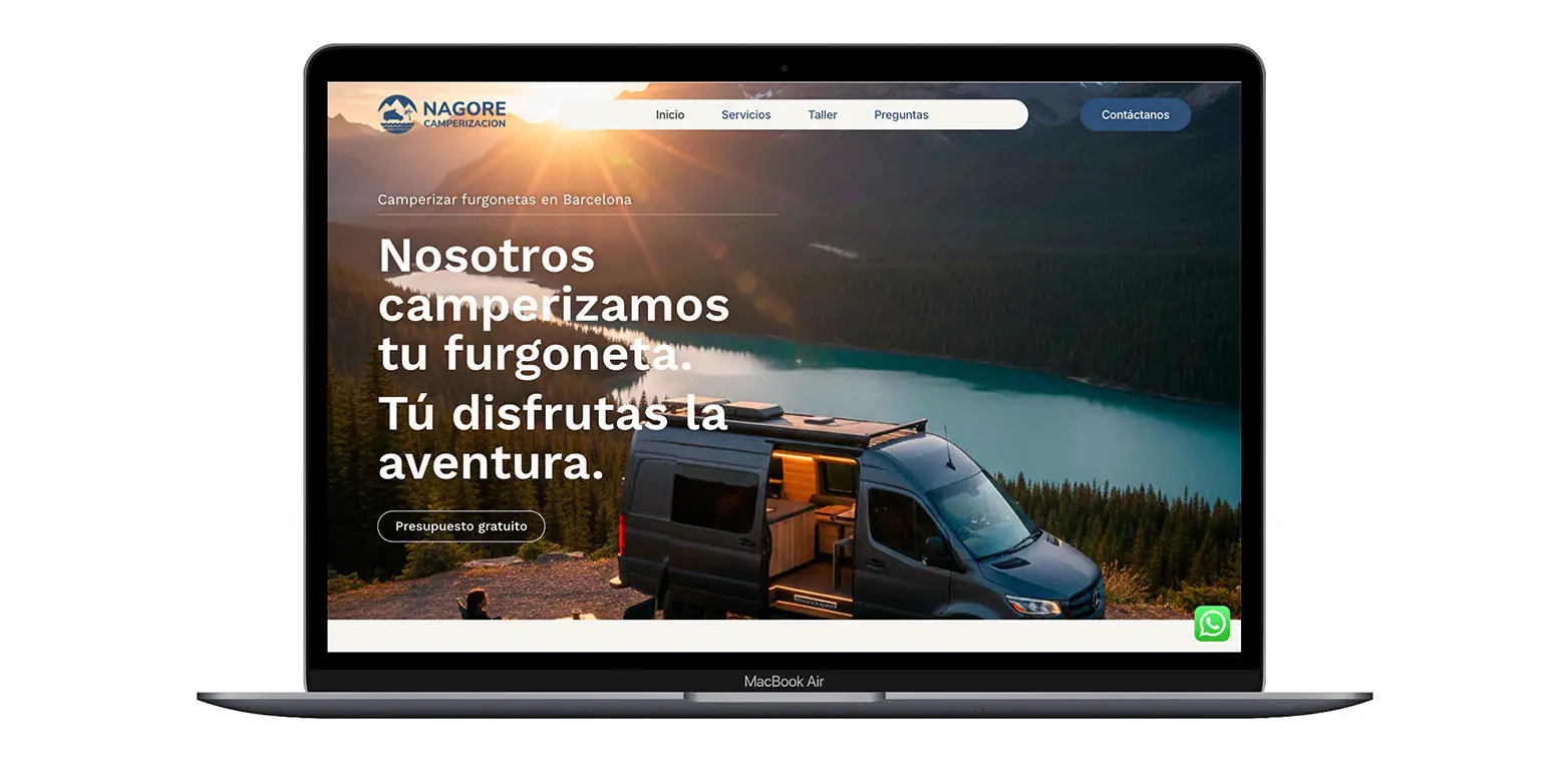 Diseño de imagen corporativa y desarrollo web Nagore